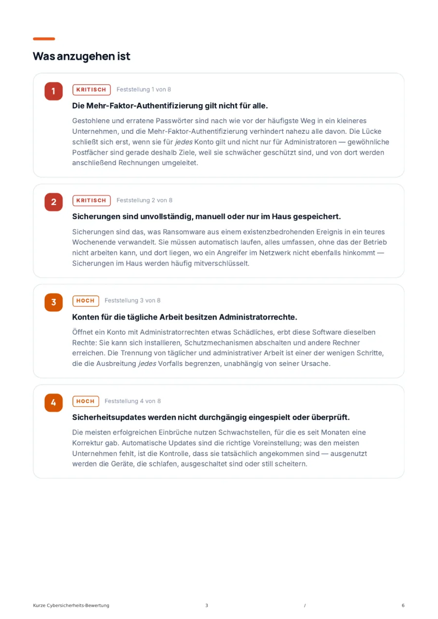 Was anzugehen ist